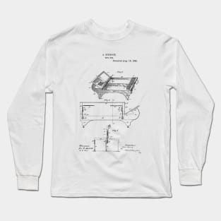 Sofa Bed Vintage Patent Hand Drawing Long Sleeve T-Shirt